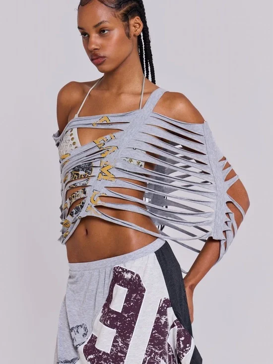 Jaded London Riley Slashed Multiway Cape Top - Picture 2 of 10